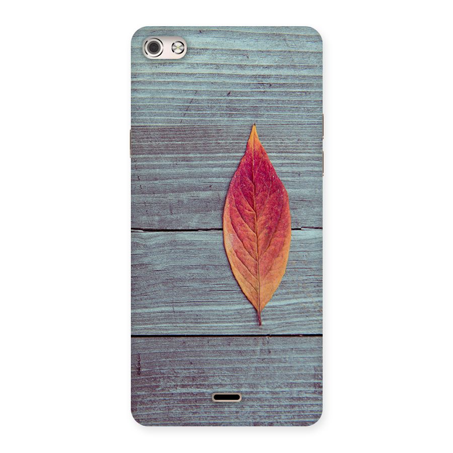 Classic Wood Leaf Back Case for Micromax Canvas Silver 5
