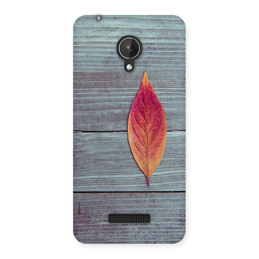 Classic Wood Leaf Back Case for Micromax Canvas Spark Q380