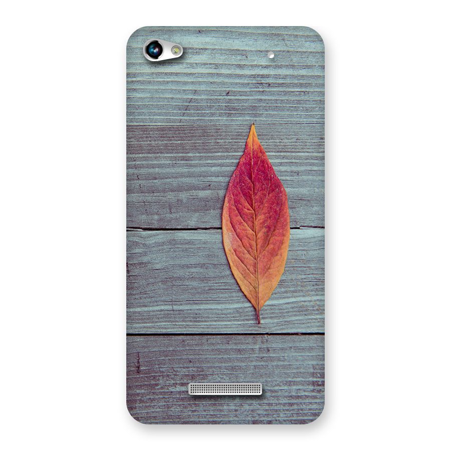Classic Wood Leaf Back Case for Micromax Hue 2