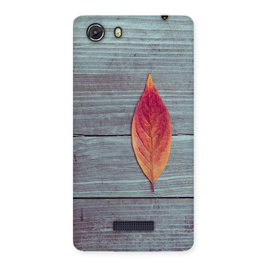 Classic Wood Leaf Back Case for Micromax Unite 3