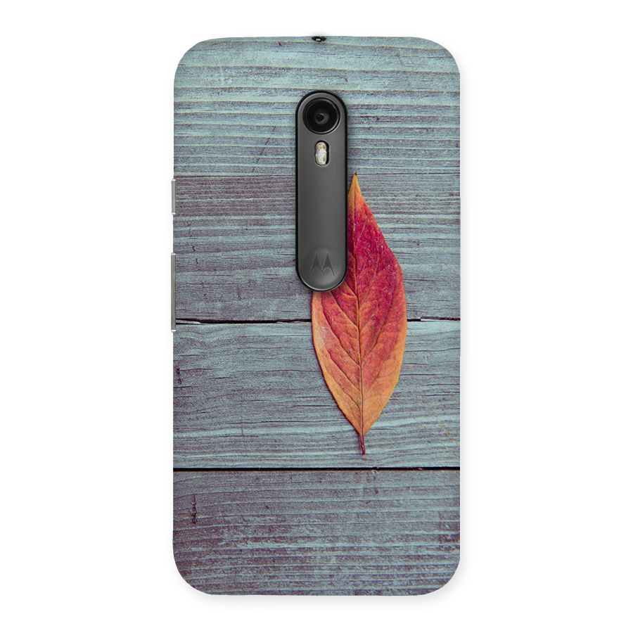 Classic Wood Leaf Back Case for Moto G Turbo
