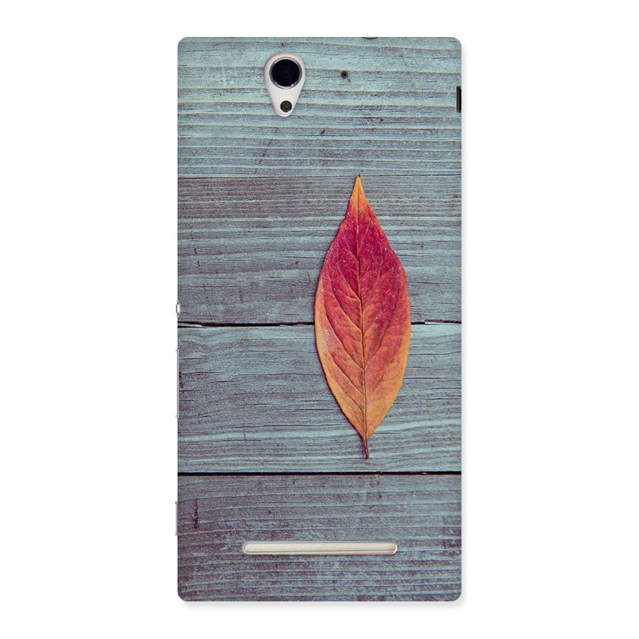 Classic Wood Leaf Back Case for Sony Xperia C3