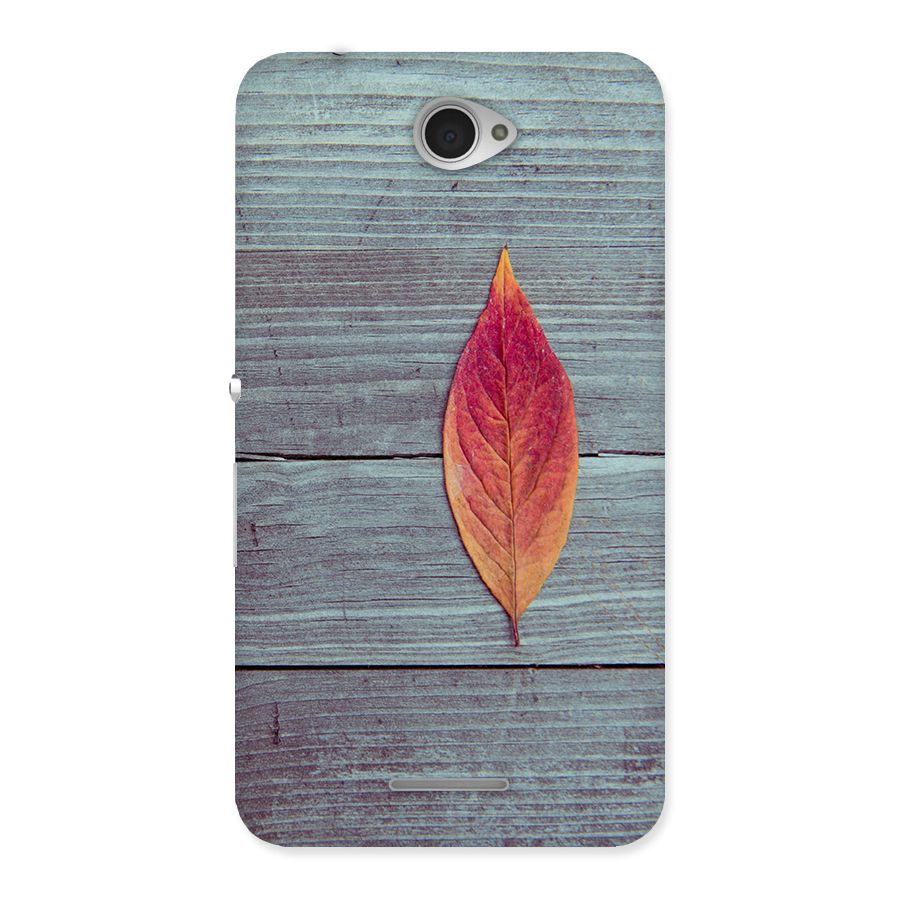 Classic Wood Leaf Back Case for Sony Xperia E4