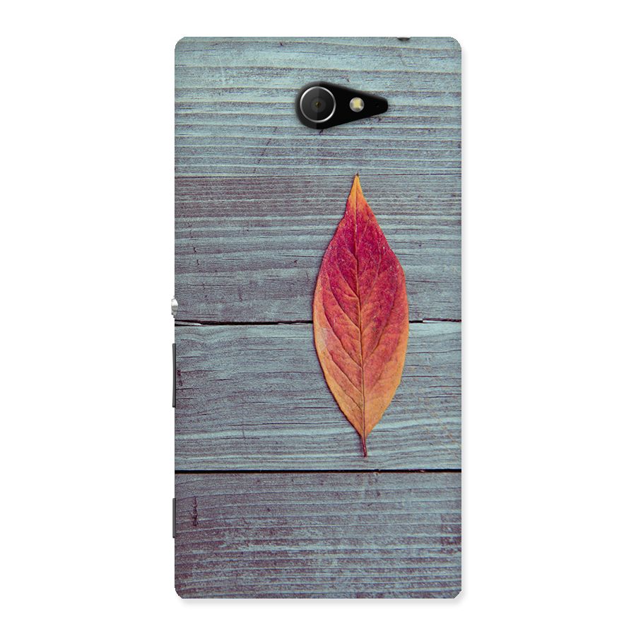 Classic Wood Leaf Back Case for Sony Xperia M2