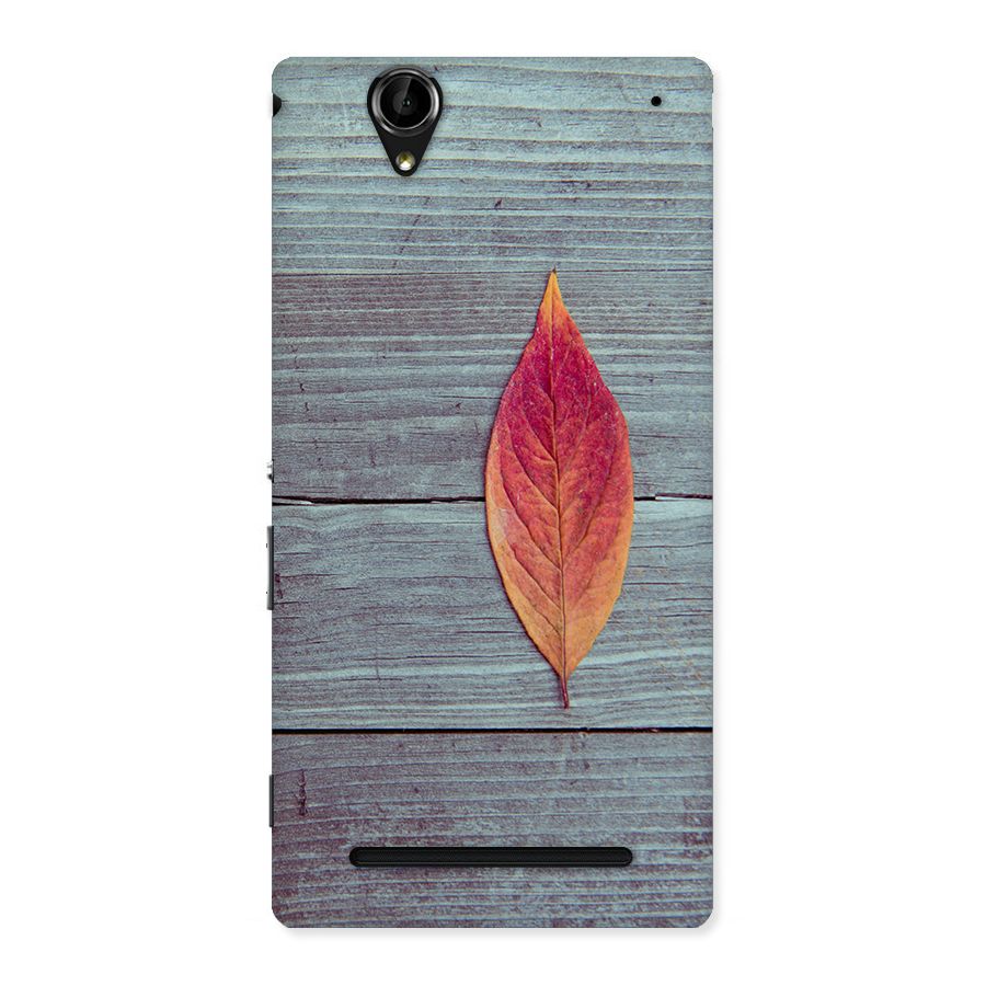 Classic Wood Leaf Back Case for Sony Xperia T2