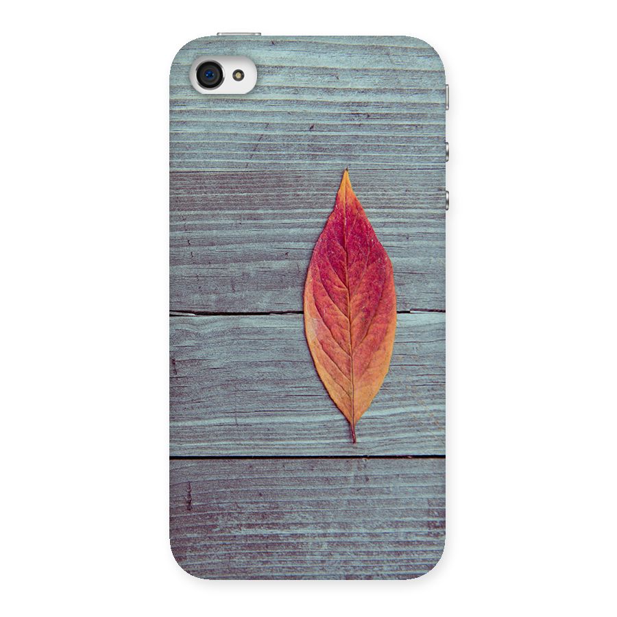 Classic Wood Leaf Back Case for iPhone 4 4s