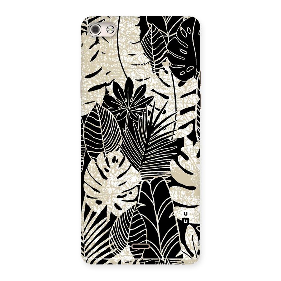 Leaf Pattern Back Case for Micromax Canvas Silver 5