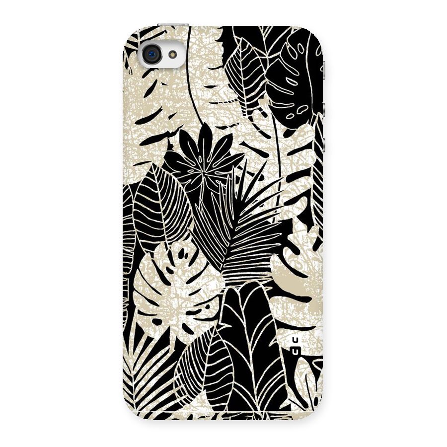 Leaf Pattern Back Case for iPhone 4 4s