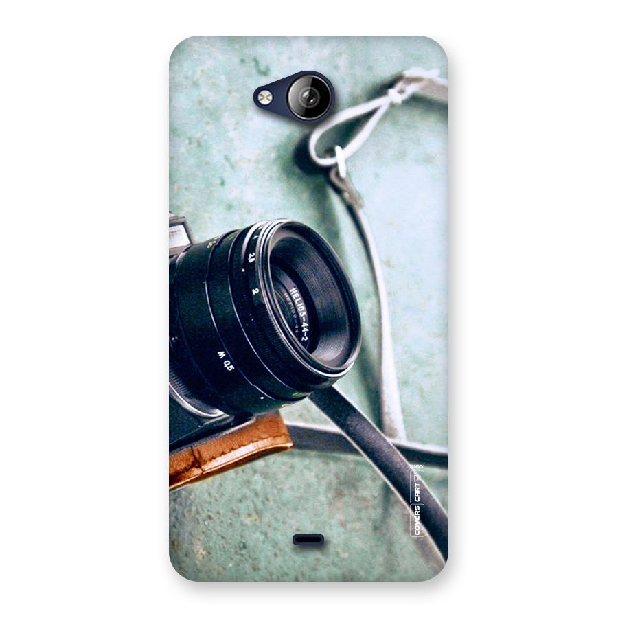 Leather Camera Lens Back Case for Canvas Play Q355