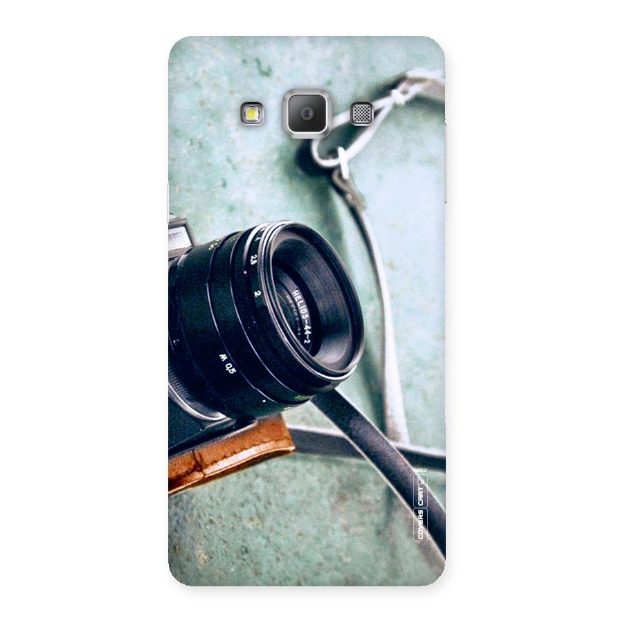 Leather Camera Lens Back Case for Galaxy A7