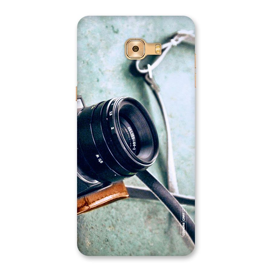 Leather Camera Lens Back Case for Galaxy C9 Pro