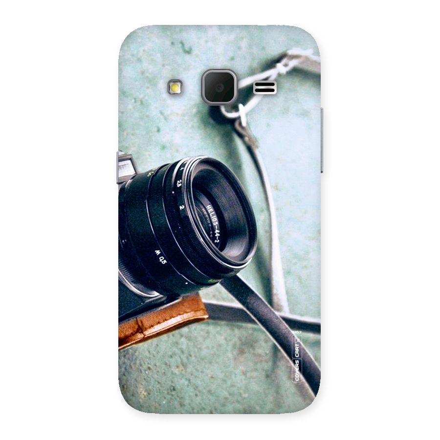 Leather Camera Lens Back Case for Galaxy Core Prime