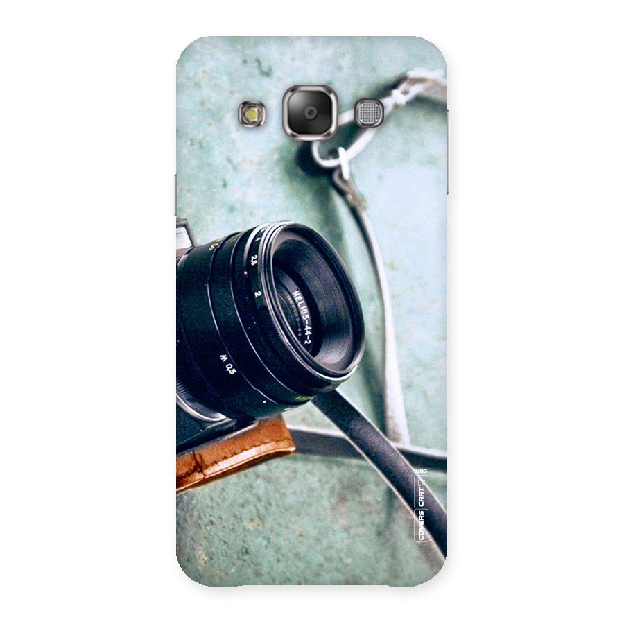Leather Camera Lens Back Case for Galaxy E7