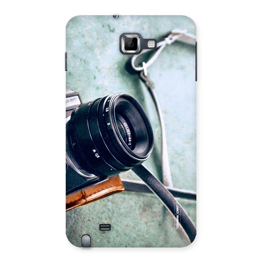 Leather Camera Lens Back Case for Galaxy Note