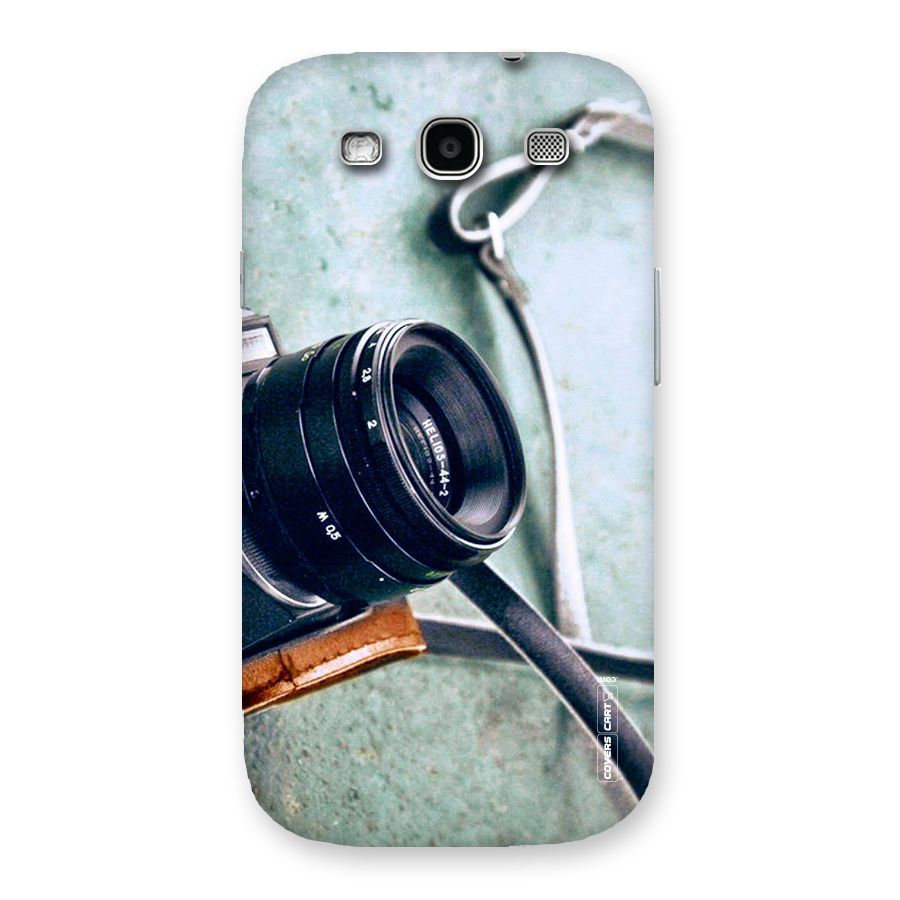 Leather Camera Lens Back Case for Galaxy S3