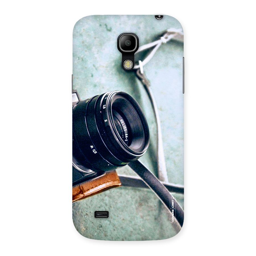 Leather Camera Lens Back Case for Galaxy S4 Mini