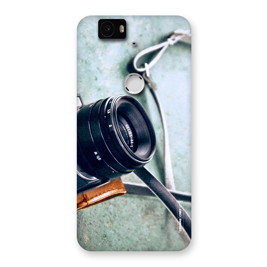Leather Camera Lens Back Case for Google Nexus-6P