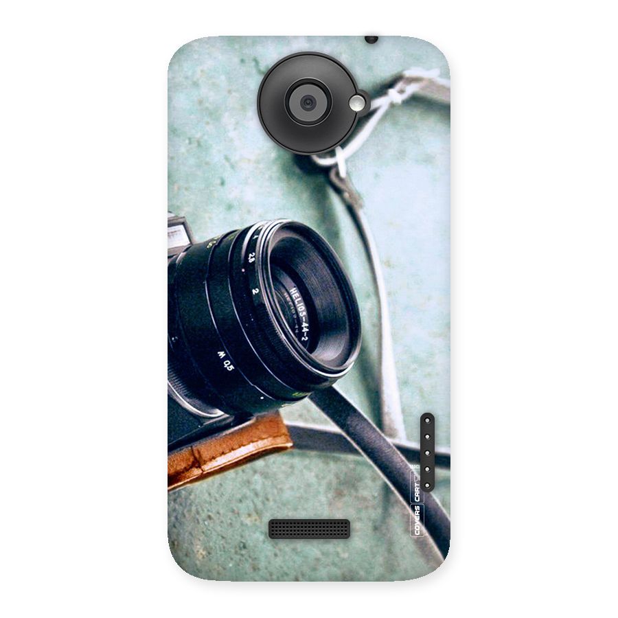 Leather Camera Lens Back Case for HTC One X