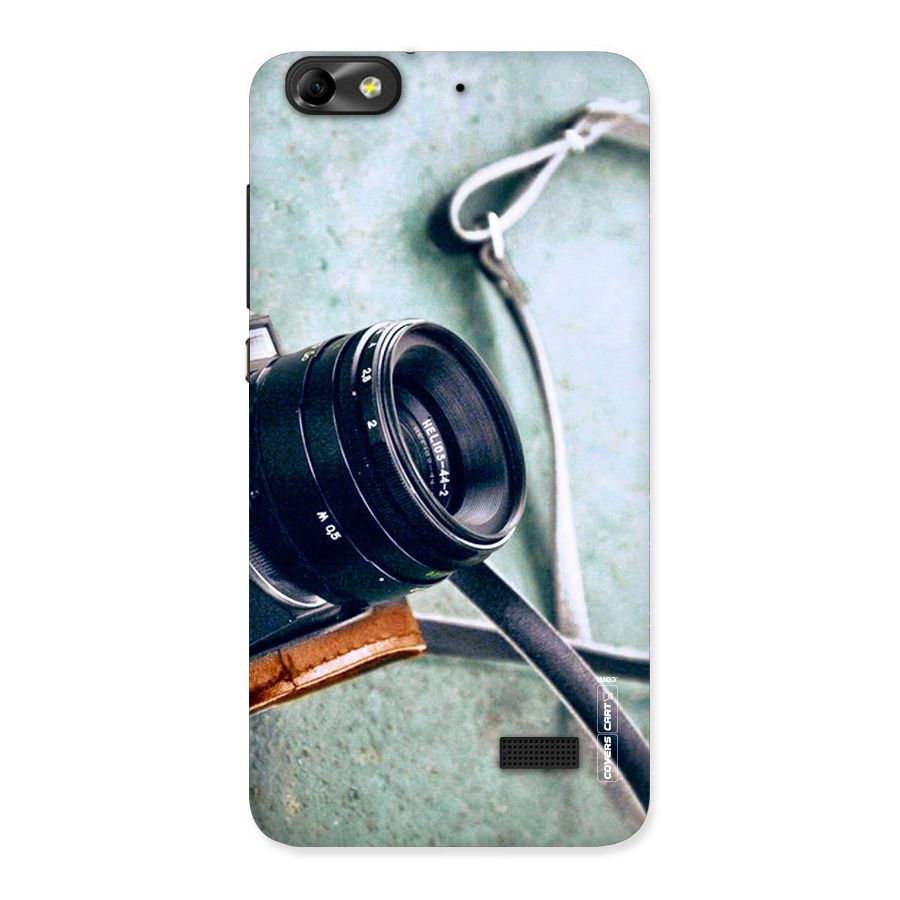 Leather Camera Lens Back Case for Honor 4C