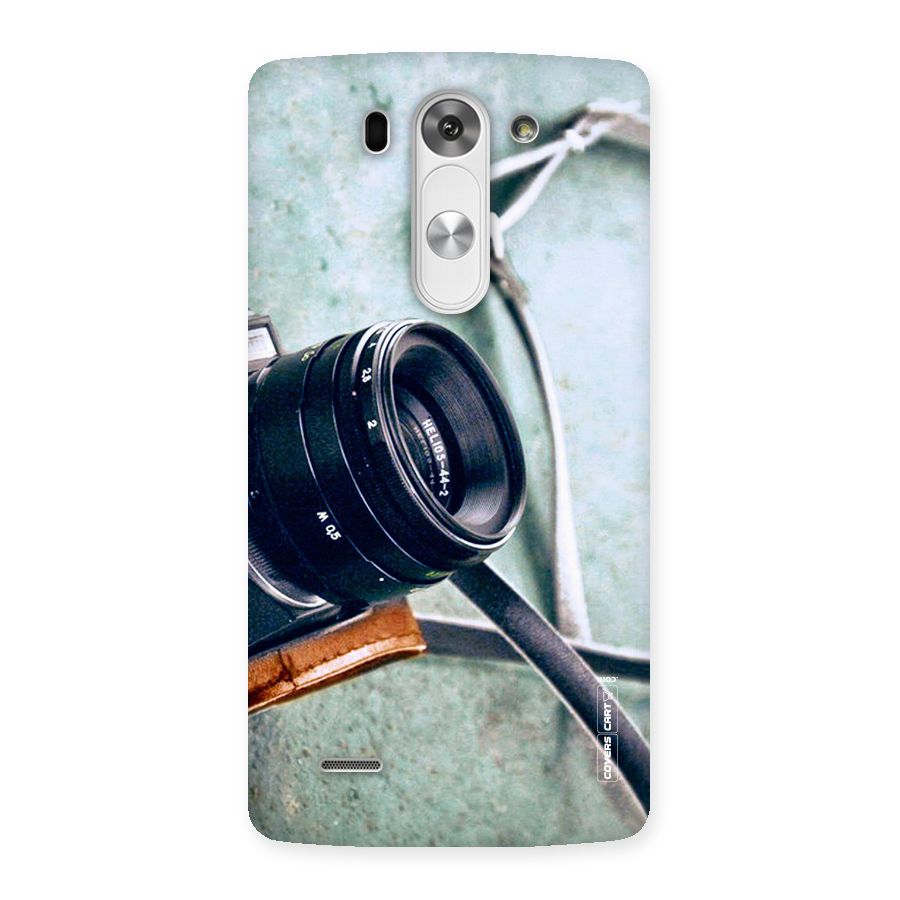 Leather Camera Lens Back Case for LG G3 Mini