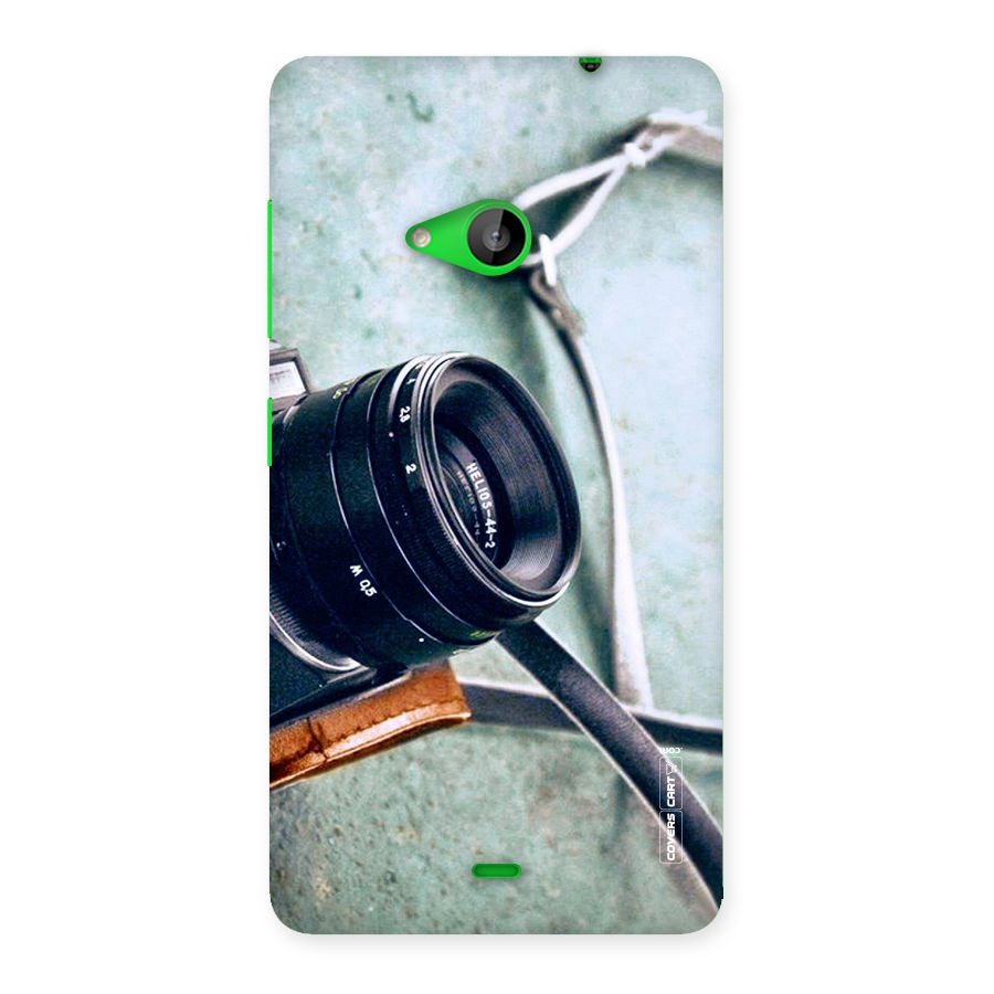 Leather Camera Lens Back Case for Lumia 535