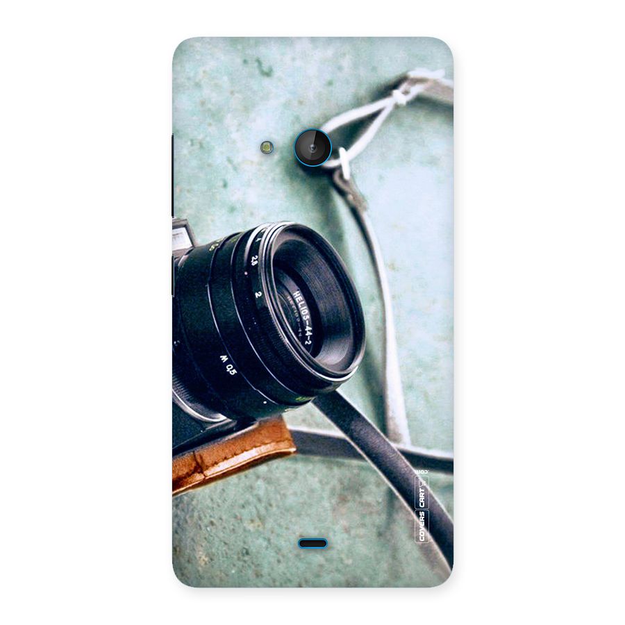 Leather Camera Lens Back Case for Lumia 540