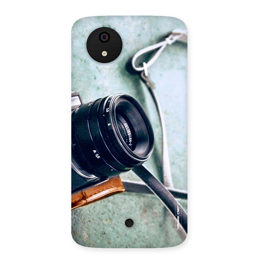 Leather Camera Lens Back Case for Micromax Canvas A1