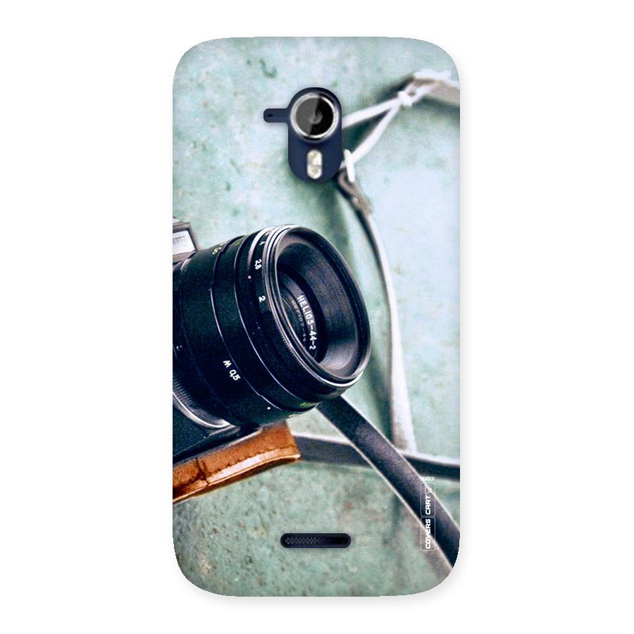 Leather Camera Lens Back Case for Micromax Canvas Magnus A117
