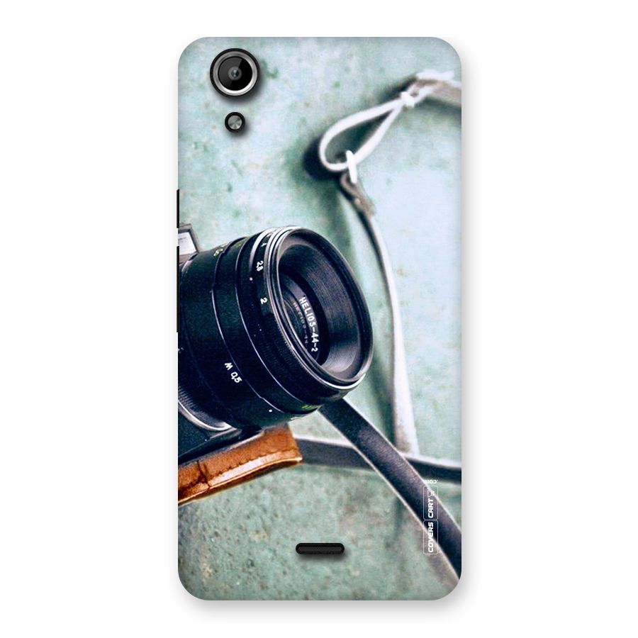 Leather Camera Lens Back Case for Micromax Canvas Selfie Lens Q345