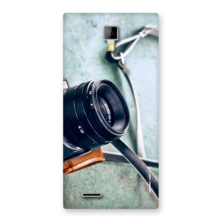 Leather Camera Lens Back Case for Micromax Canvas Xpress A99