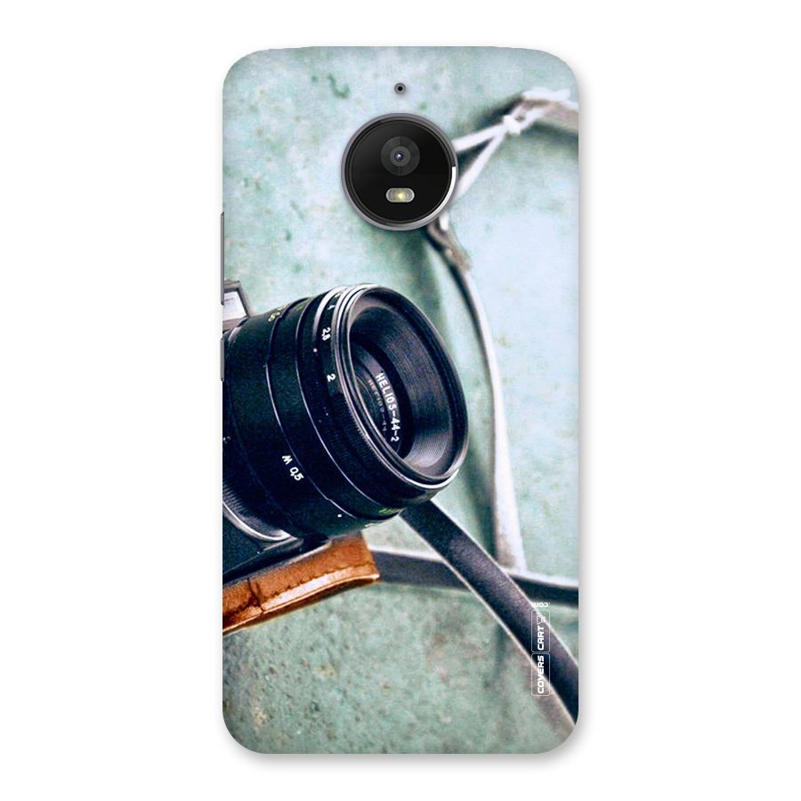 Leather Camera Lens Back Case for Moto E4 Plus