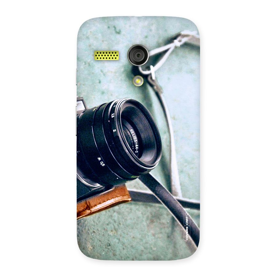 Leather Camera Lens Back Case for Moto G