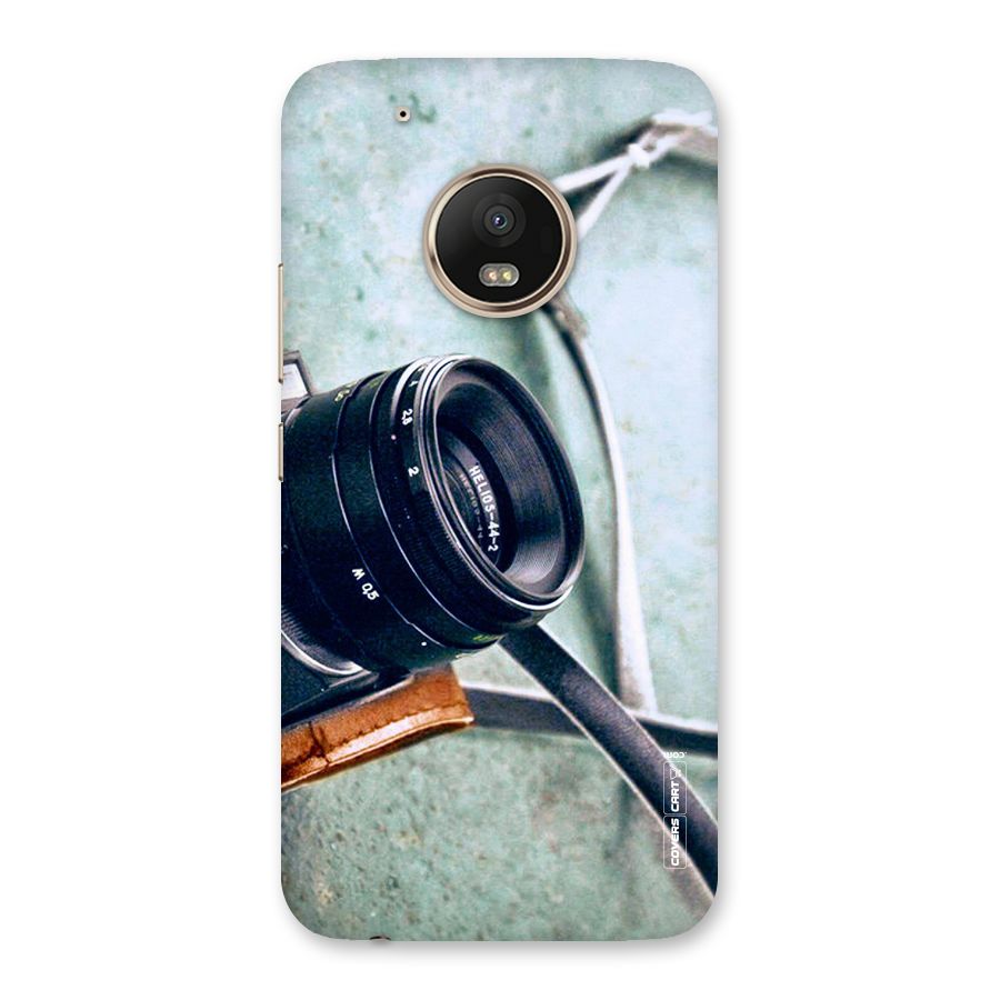 Leather Camera Lens Back Case for Moto G5 Plus
