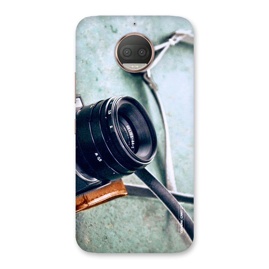 Leather Camera Lens Back Case for Moto G5s Plus