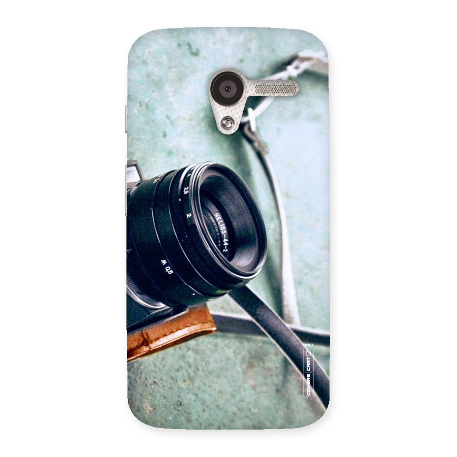Leather Camera Lens Back Case for Moto X