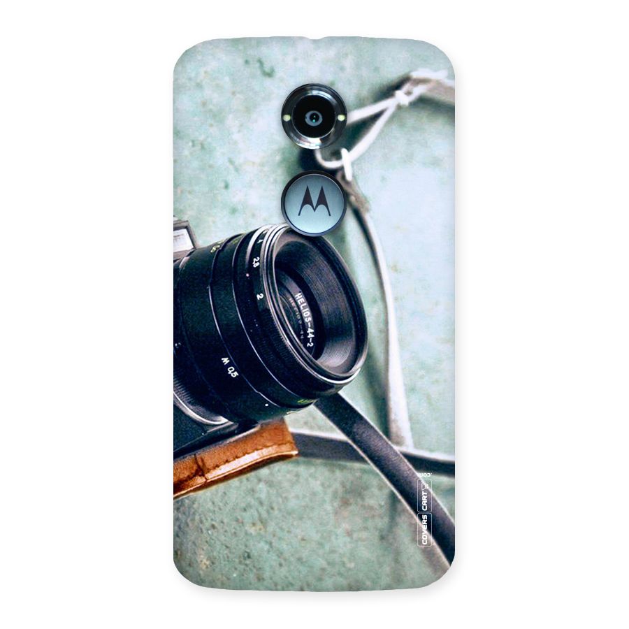 Leather Camera Lens Back Case for Moto X 2nd Gen