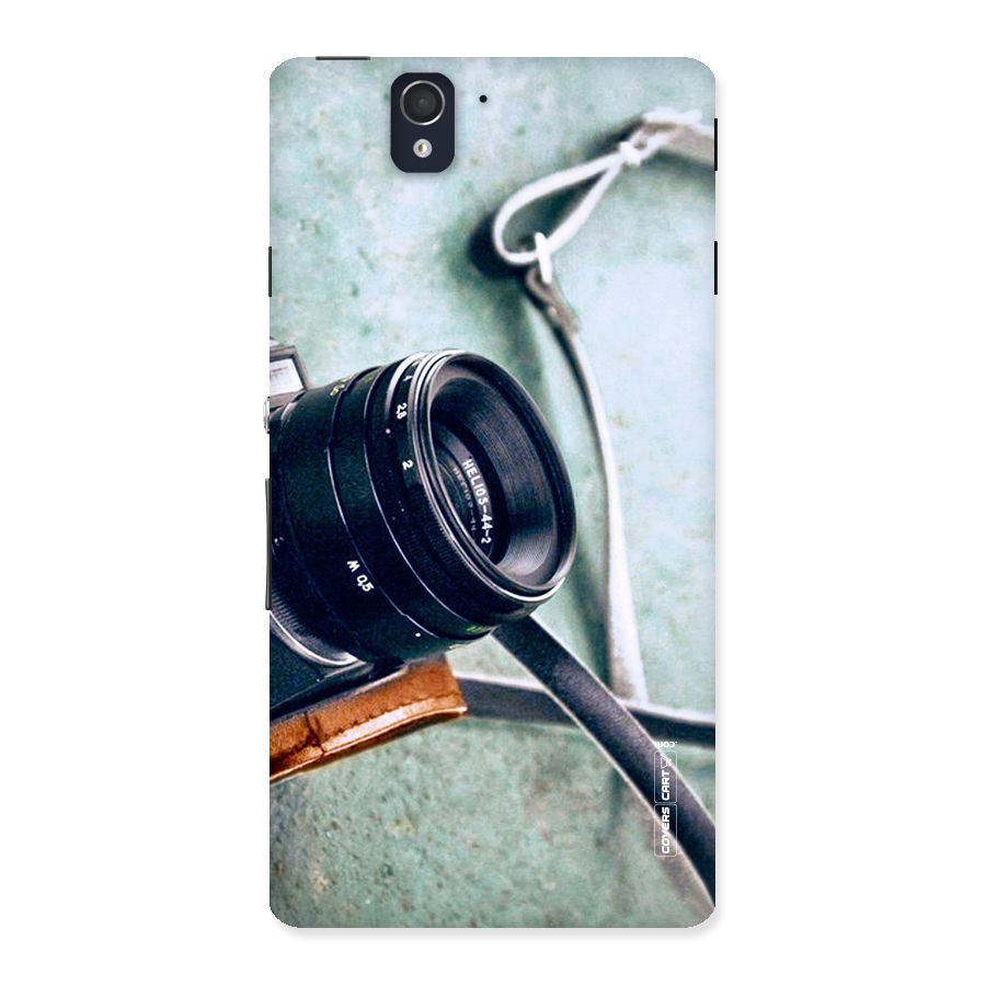 Leather Camera Lens Back Case for Sony Xperia Z