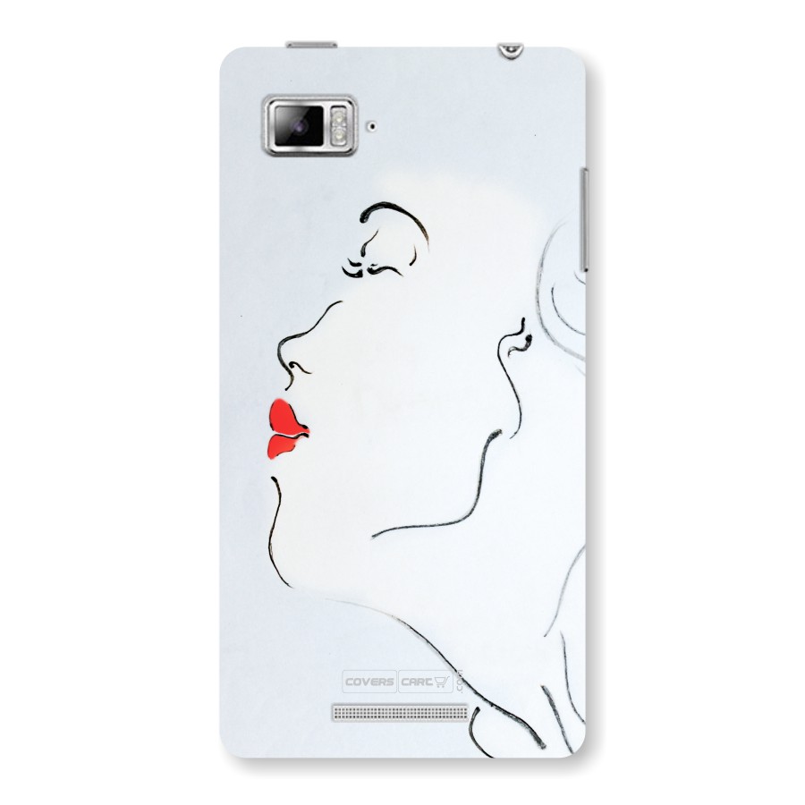 Girl in Red Lipstick Back Case for Lenovo Vibe Z K910