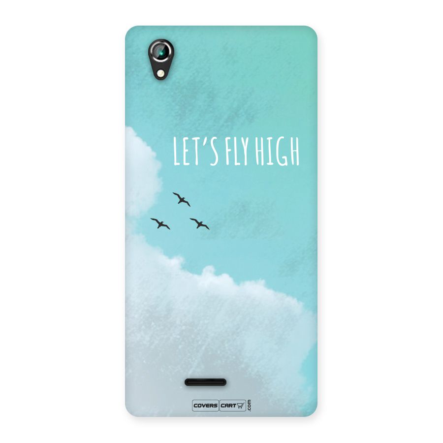 Lets Fly High Back Case for Lava Iris 800