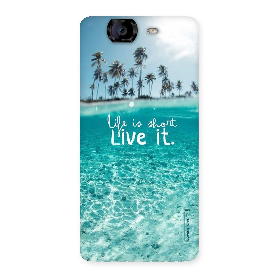 Life Is Short Back Case for Canvas Knight A350