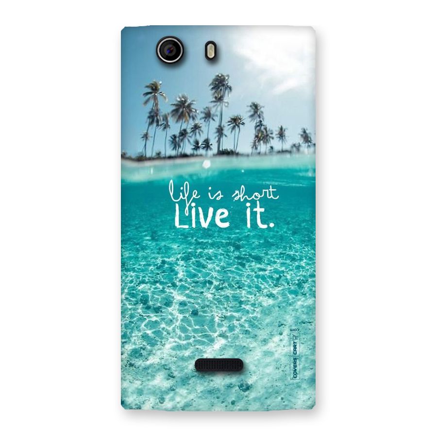 Life Is Short Back Case for Canvas Nitro 2 E311