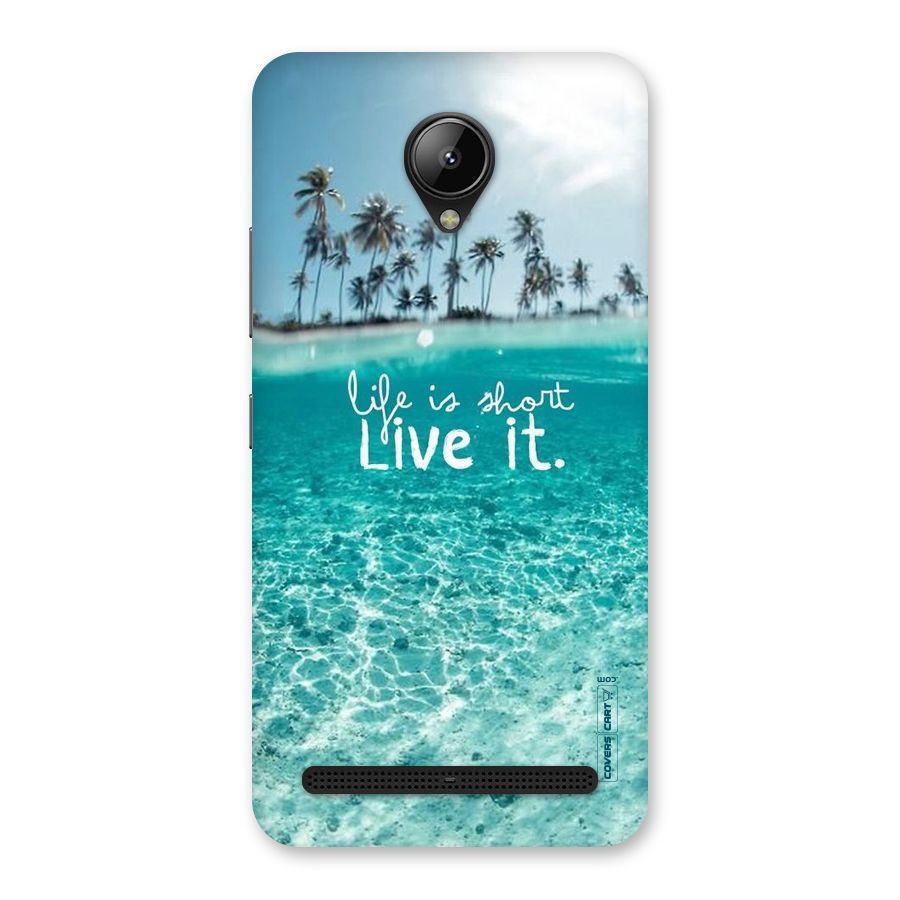 Life Is Short Back Case for Lenovo C2