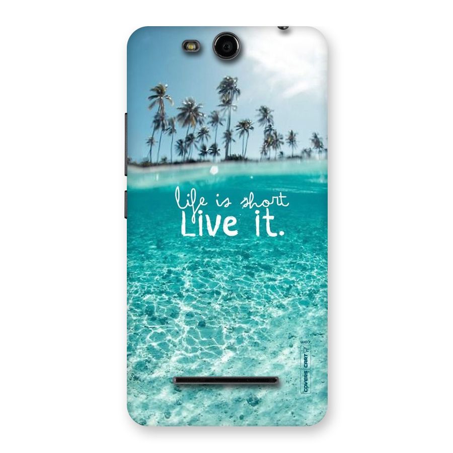 Life Is Short Back Case for Micromax Canvas Juice 3 Q392