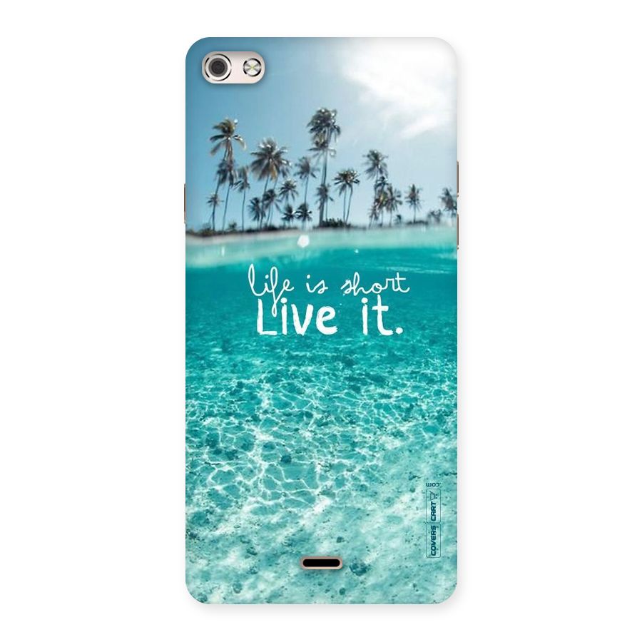 Life Is Short Back Case for Micromax Canvas Silver 5