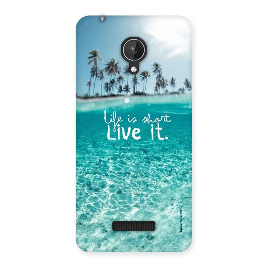 Life Is Short Back Case for Micromax Canvas Spark Q380