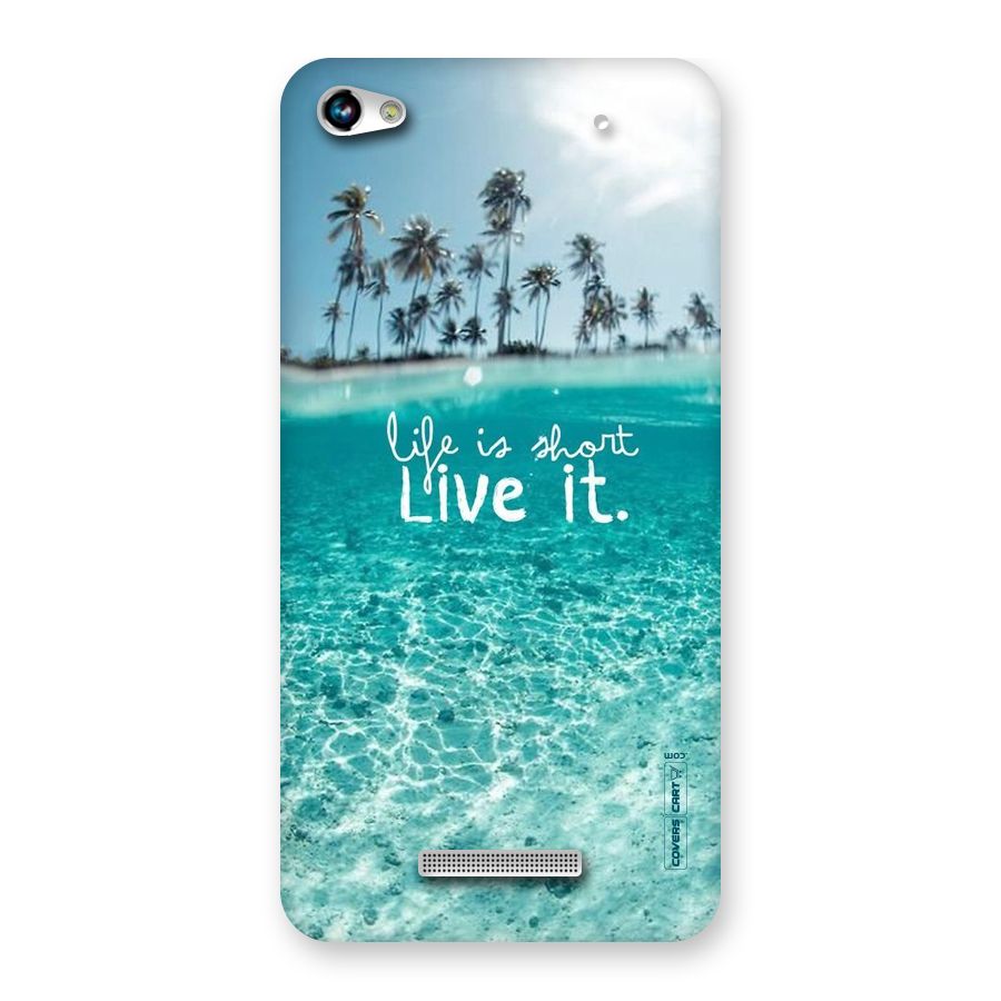 Life Is Short Back Case for Micromax Hue 2