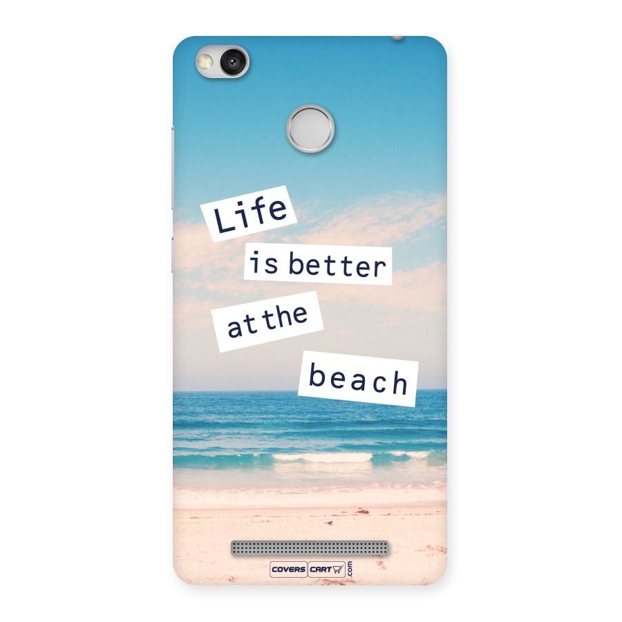 Life is better at the Beach Back Case for Redmi 3S Prime