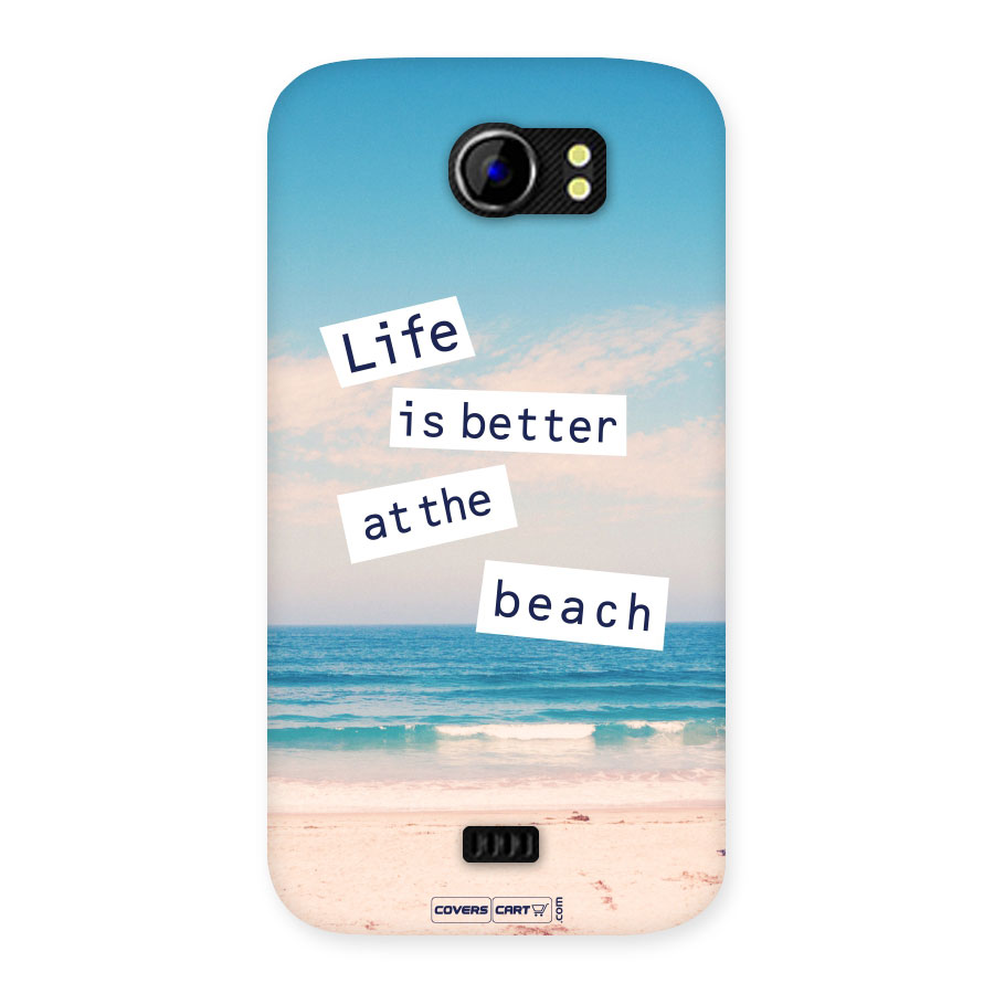 Life is better at the Beach Back Case for Micromax Canvas 2 A110