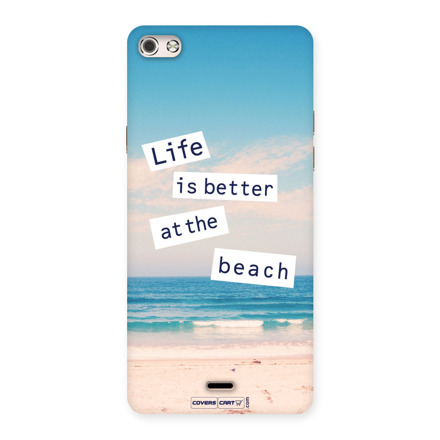 Life is better at the Beach Back Case for Micromax Canvas Silver 5