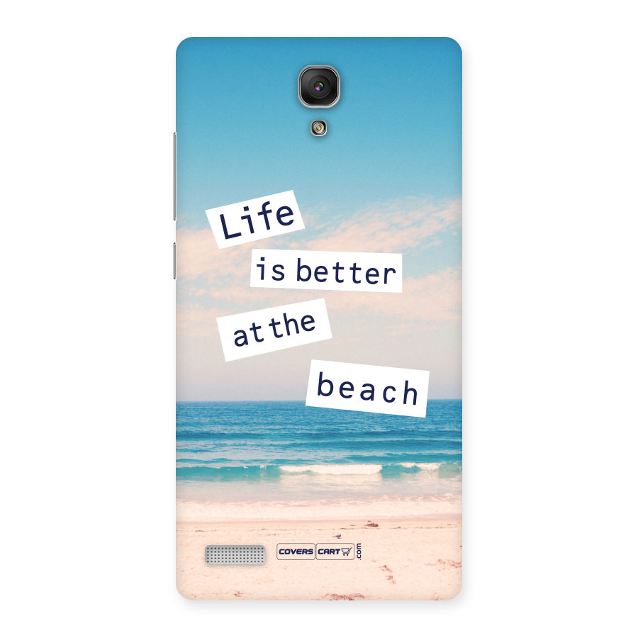 Life is better at the Beach Back Case for Redmi Note